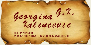 Georgina Kalinčević vizit kartica